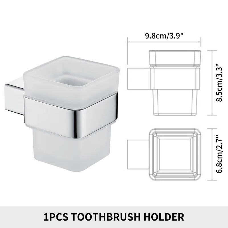 Stainless Steel Bathroom Wall Shelf Towel Bar Rack