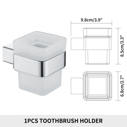 Stainless Steel Bathroom Wall Shelf Towel Bar Rack