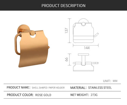 Bathroom Hardware 304 Stainless Steel Rose Gold Towel