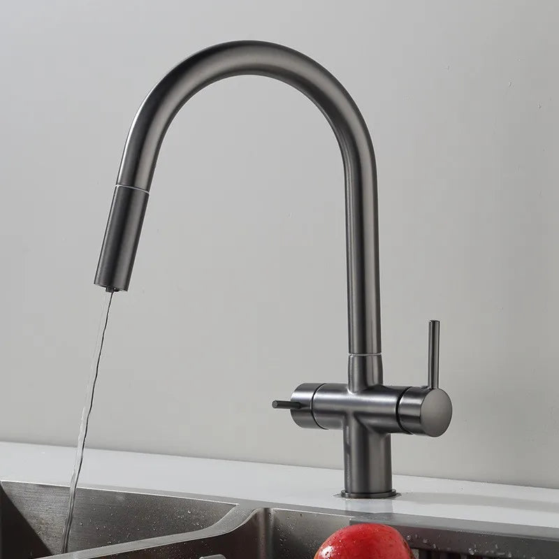 Pure Water Pull Out Filter Sink Faucet Pull