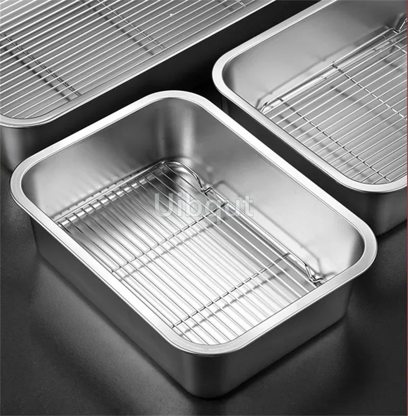 Deep Square Plate Basin Rack Pallet Stainless Steel