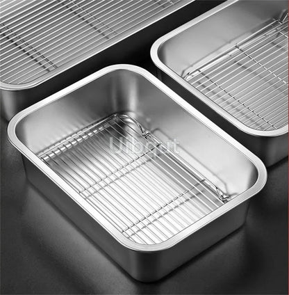 Deep Square Plate Basin Rack Pallet Stainless Steel