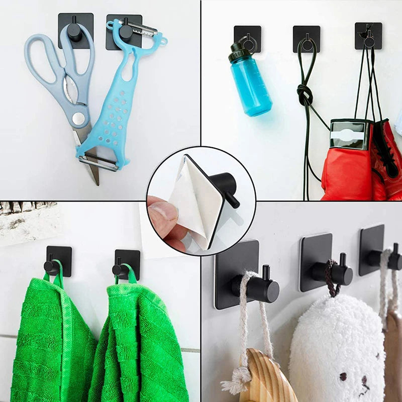 Aluminum Alloy Robe Hook Towel Hooks Self Adhesive