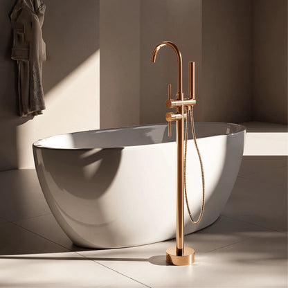 Aitana Luxury Black Brass Bathroom Faucet Floor Standing
