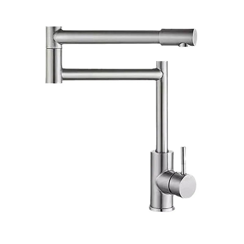 304 Stainless Steel Arm Swivel Extends Sink Faucet