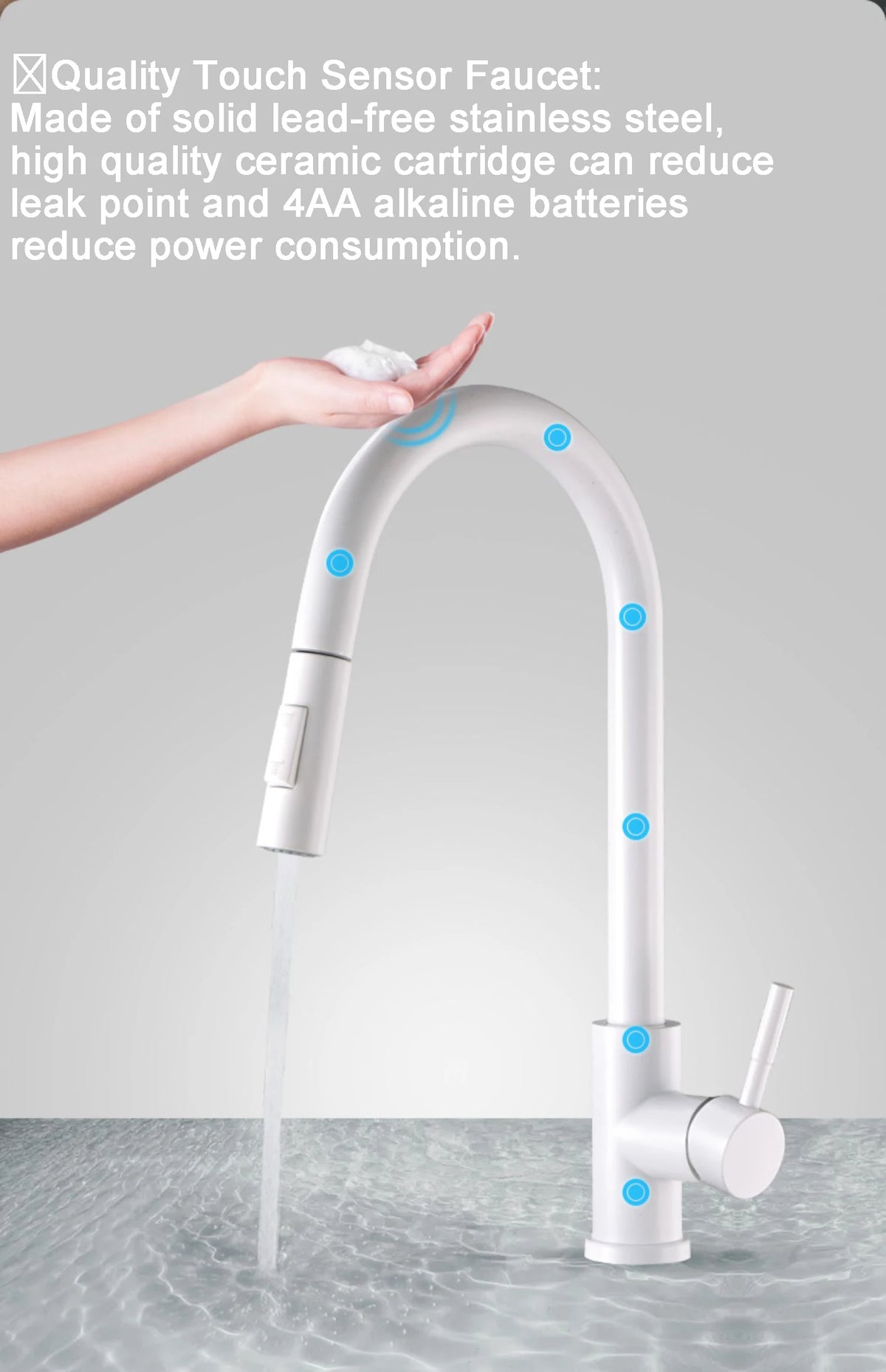 Smart Touch On Sink Faucet 304 Stainless Steel