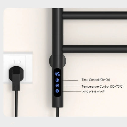 Heated Electric Towel Rack Smart Touch Temperature Time