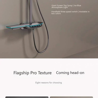 Digital Display Shower Bathroom Rainfall Piano Button Showers