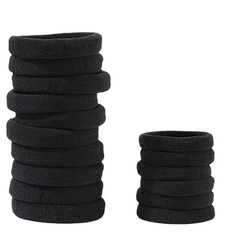 Black Towel Ring 50pcs High Elasticity Seamless Rubber