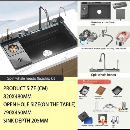 Integrated Waterfall Sink Honeycomb Technology Large Digitial