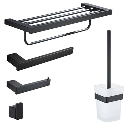 Matte Black Hook Towel Rack 304 Stainless Steel