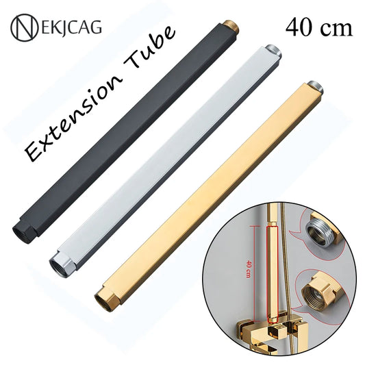 Square Extension Tube Bathroom Shower Faucet Extra Extend