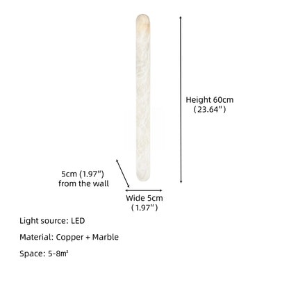 Full Brass Natural Marble Vanity Wall Light Bathroom