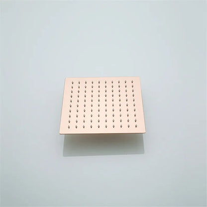 Tuqiu Bathroom Shower Rose Gold Square Rainfall Shower