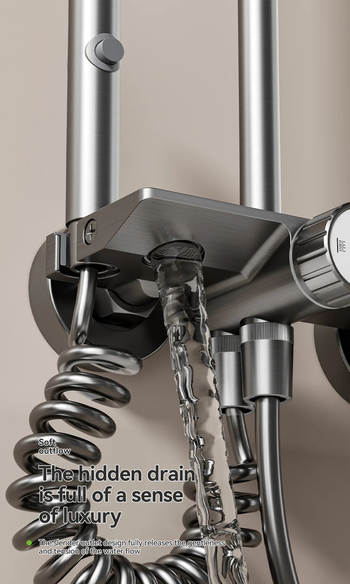 Bathroom Shower System Rotary Knob Cold Water Pressurize