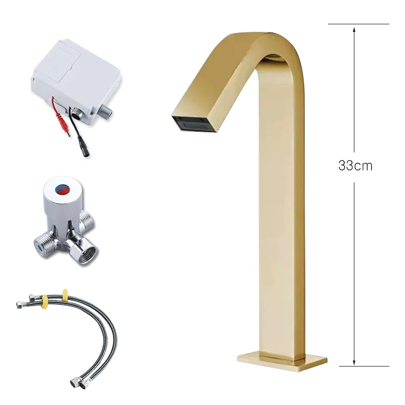 Oxg Black/Chrome Smart Sensor Basin Faucet Automatic Sensor