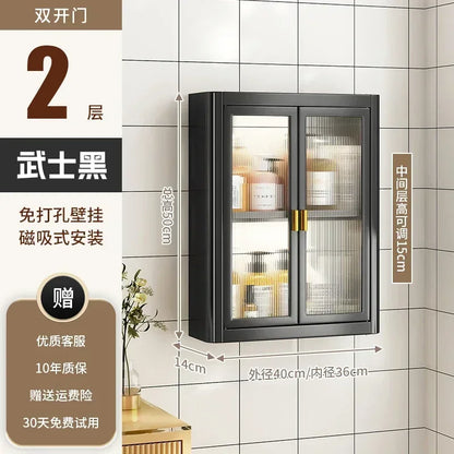 Modern Wall Mounted Bathroom Cabinet White Waterproof Storage