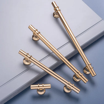 Kk&Fing Cabinet Wardrobe Door Golden Handles Lengthen Light