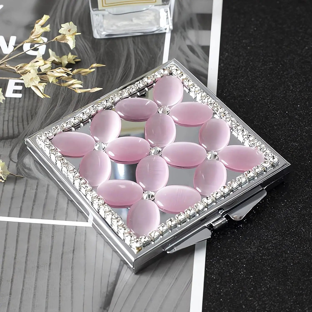 Compact Mirror 1x/2x Magnification Pocket Mirror Women 3inch