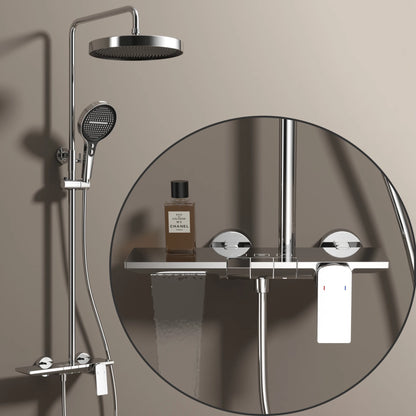 Cold Bathroom Shower System Sprinkler Brushed Rose Gold