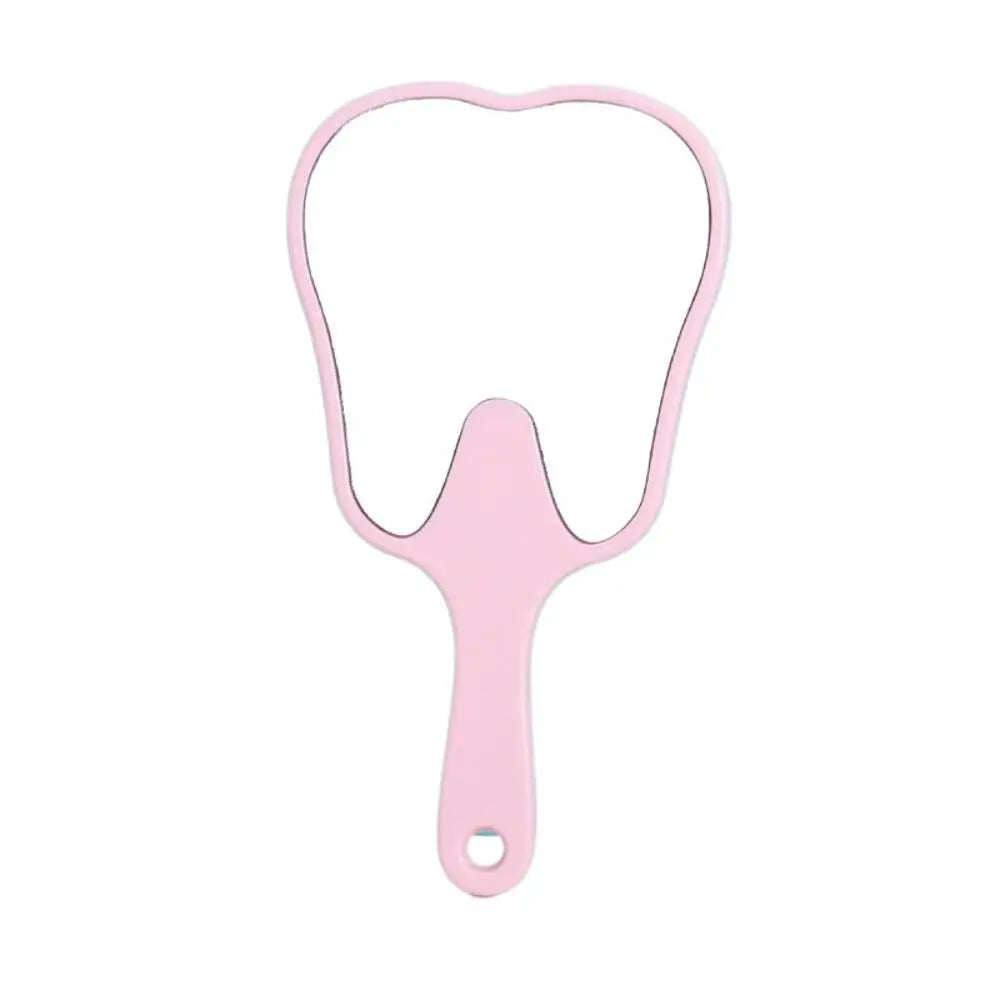 Durable Plastic Tooth-Shaped Mirror Mini Lightweight Handheld