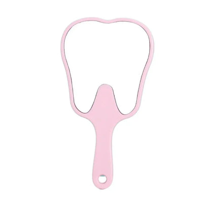 Durable Plastic Tooth-Shaped Mirror Mini Lightweight Handheld