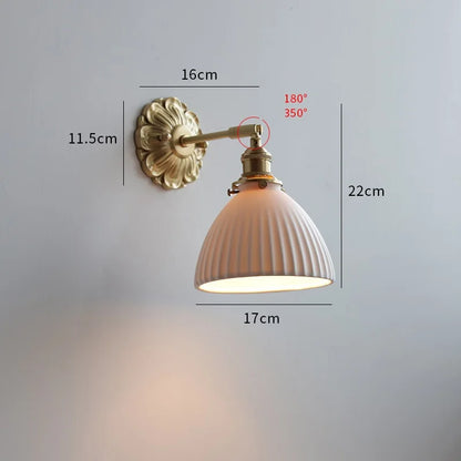 Iwhd Nordic Modern Led Wall Lamps Sconce Copper