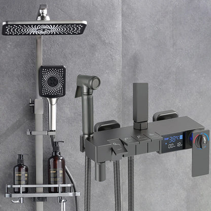 Piano Digital Display Thermostatic Bathroom Shower Cold Brass