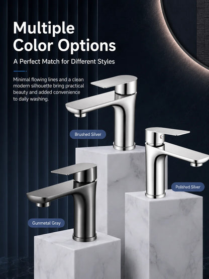 304 Stainless Steel Bathroom Sink Faucet Cold Mixer