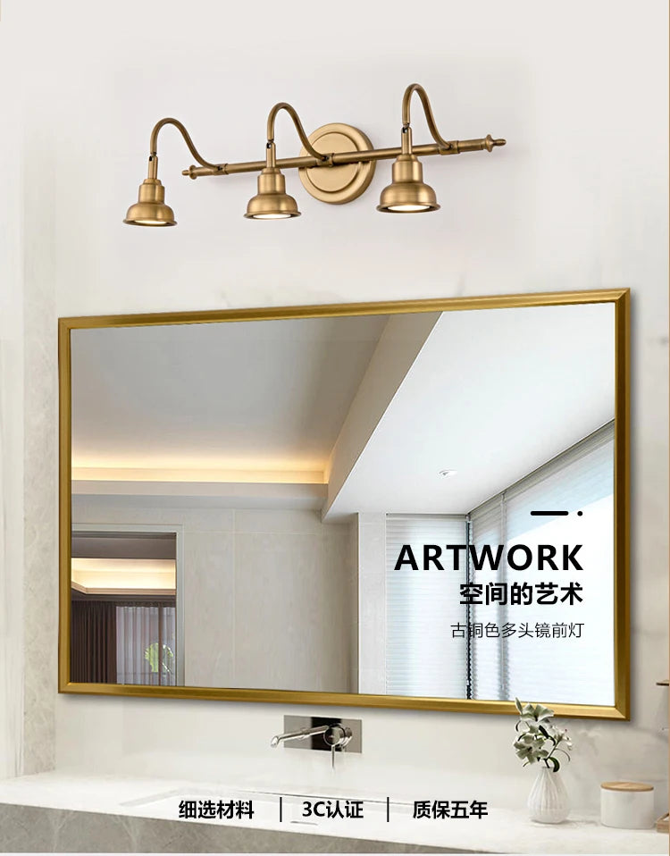 Led Mirror Headlight Anti Fog Mirror Cabinet Bathroom