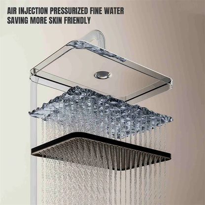 Gray Piano Keys Bathroom Shower Faucet Multiple Water