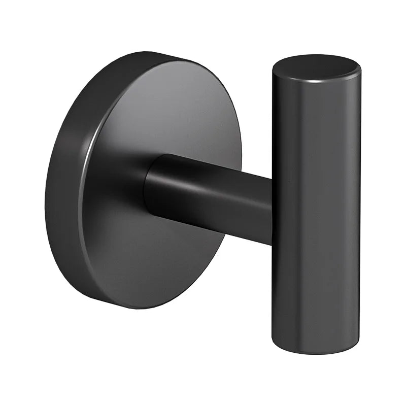 Bathroom Matte Black Wall Shelf Toilet Roll Paper