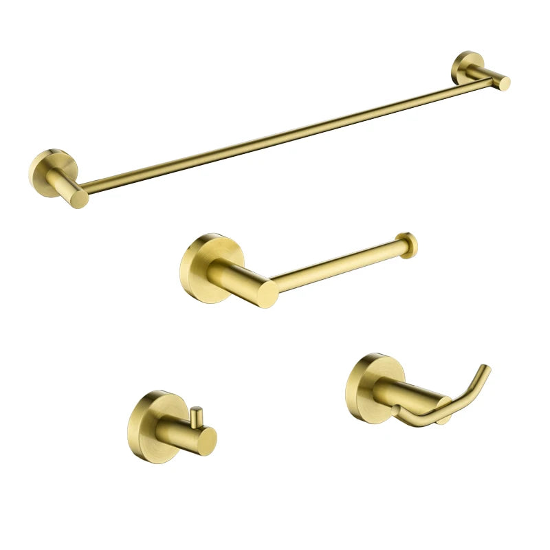 Bathroom Hardware Brushed Gold Toilet Brush Holder Robe