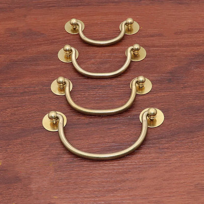 Xipeiyi Pure Copper Retro Medicine Cabinet Handle Brass