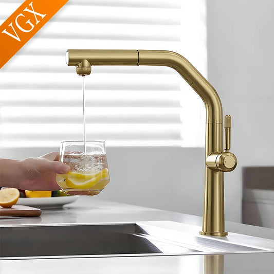 Vgx Gold Faucet Dual Spout Pure Drinking Water