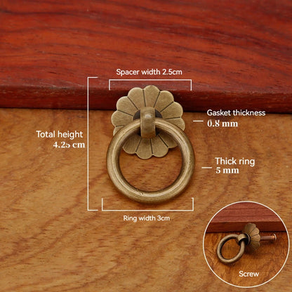 Chinese Medicine Cabinet Circular Ring Tea Can Pull