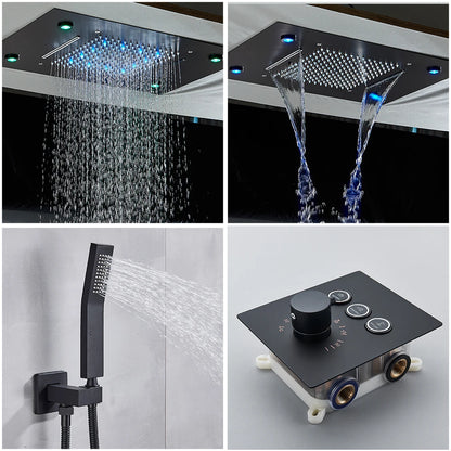 Digital Display Thermostatic Rain Shower System 14 20