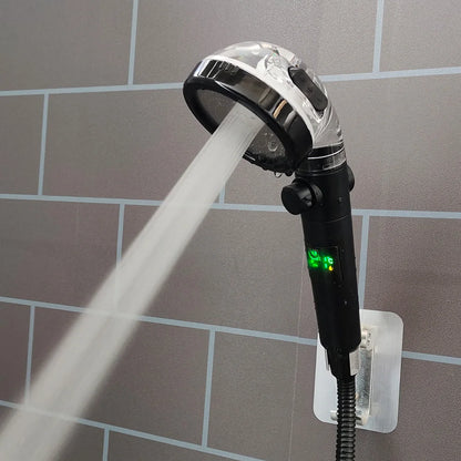 Led Digital Temperature Display Shower Head Modes Large
