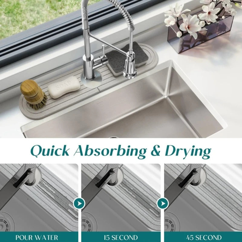 Faucet Mats Sink Water Absorbent Stone Sink Tray