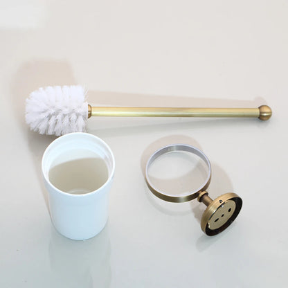Kemaidi Antique Brass Bathroom Paper Holder Toilet Brush