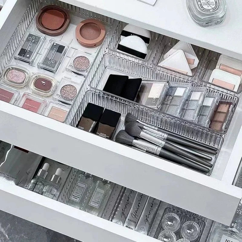 Clear Drawer Organizer Stackable Size Clear Makeup Drawer