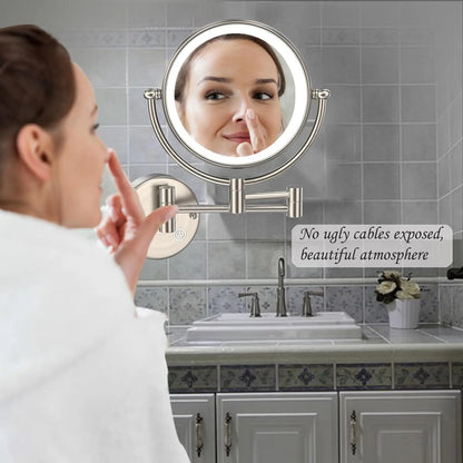 10x Magnifying Led Makeup Mirror Touch On Dual