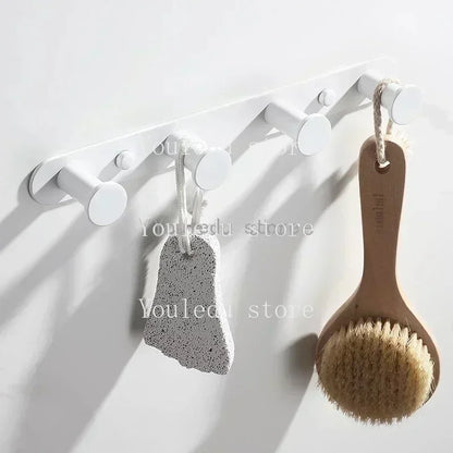Brushed Gold/White/Matte Black Stainless Steel Hooks Bathroom