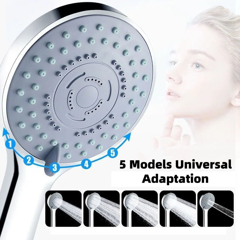 Shower Boosted 5-Speed Large Water Outlet Shower Handheld