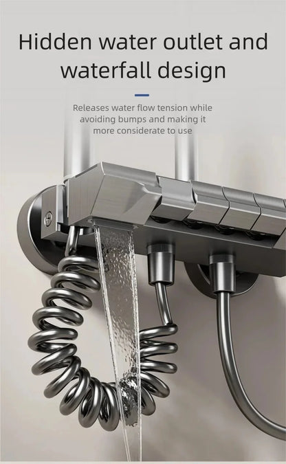 Aluminum Shower Cold Water Digital Display Pressurized Shower