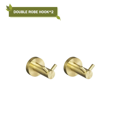 Brushed Gold Wall Mount Shelf Toilet Bath Hardware