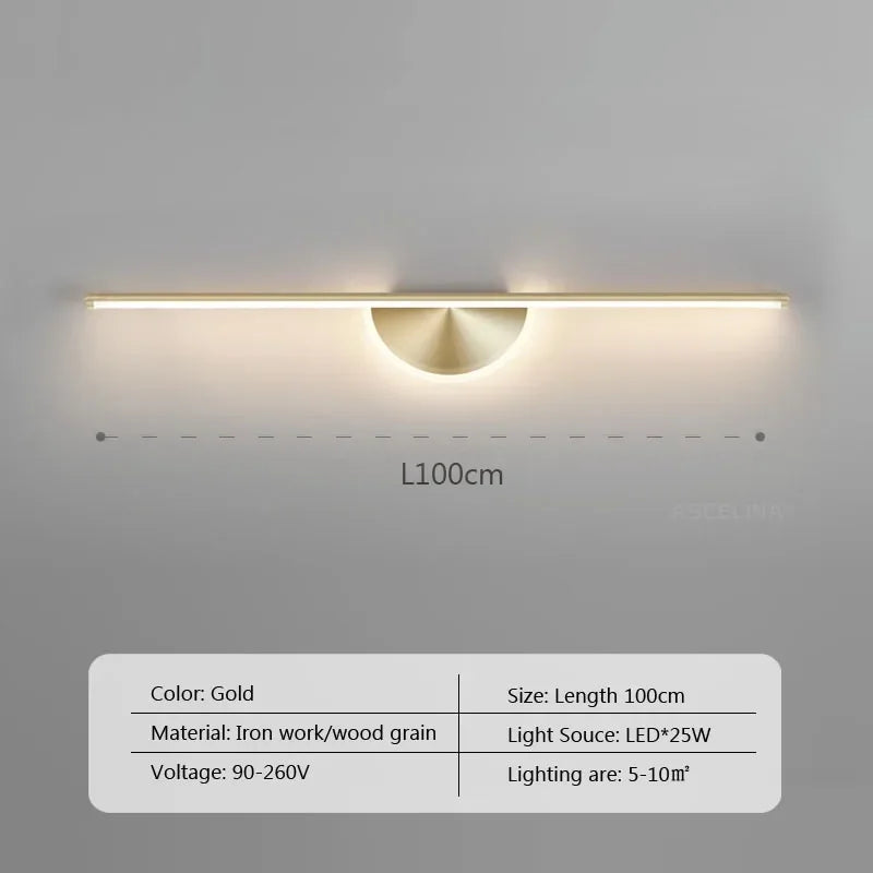 Modern Led Wall Lamp Bathroom Mirror Line Sconce