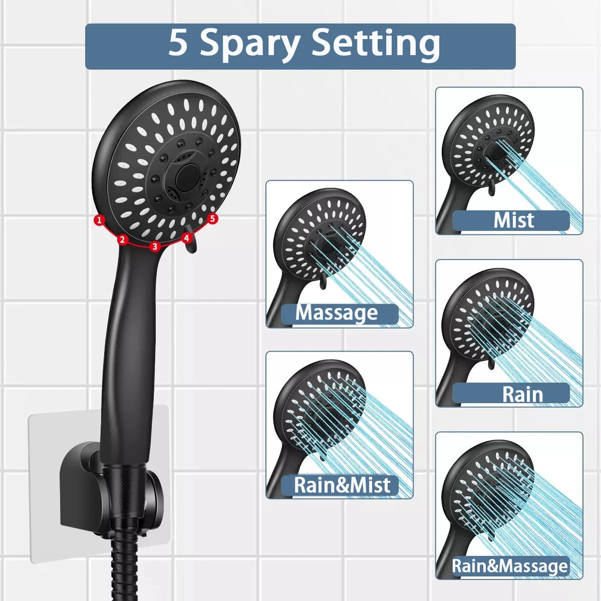 Bathroom Shower System Two-In-One Shower Handheld Shower Head