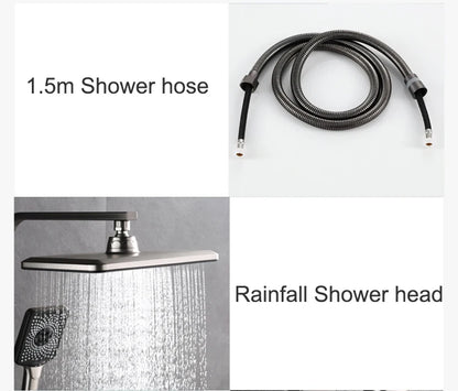 Piano Digital Display Thermostatic Bathroom Shower Cold Brass