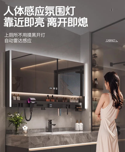 Paper Drawers Bathroom Cabinet Organizer Storage Mirror Toilet